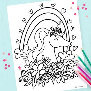 Pug unicorn birthday coloring page editable pug coloring page template printable pug birthday coloring sheet pug rainbow birthday party