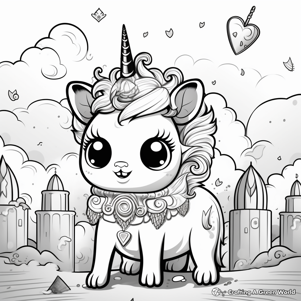 Pugicorn coloring pages