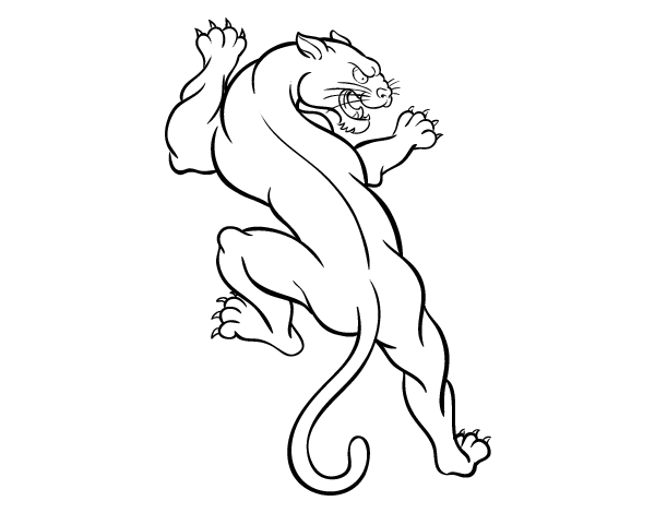 Puma tattoo coloring page