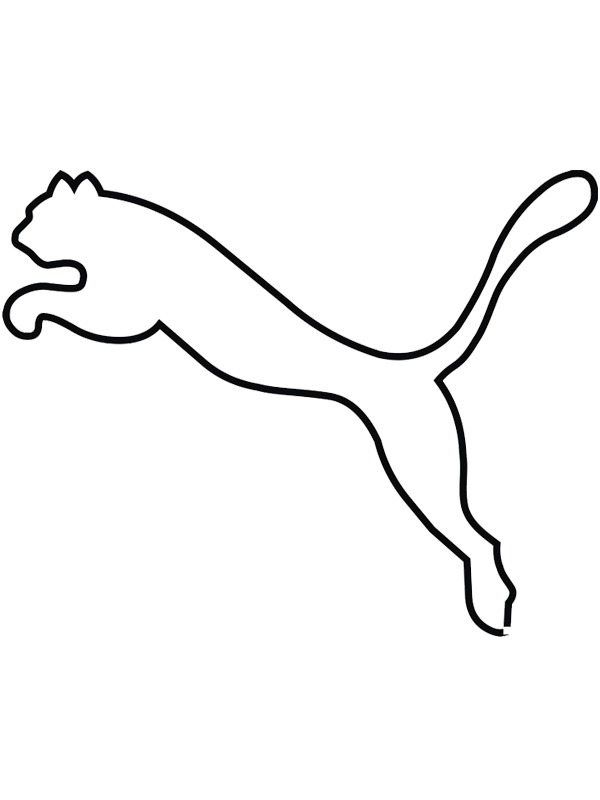 Puma logo coloring page