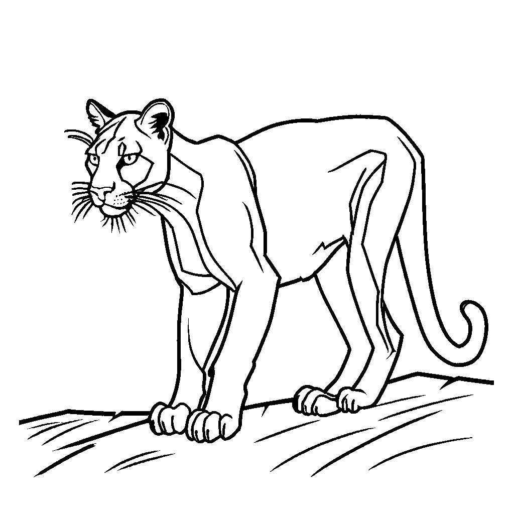 Puma cub with mother coloring page â lulu pages