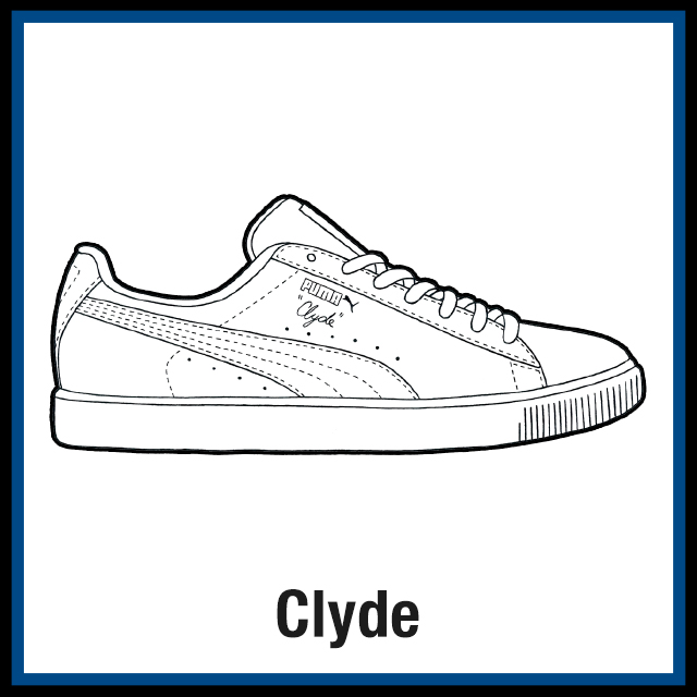 Puma clyde sneaker coloring pages