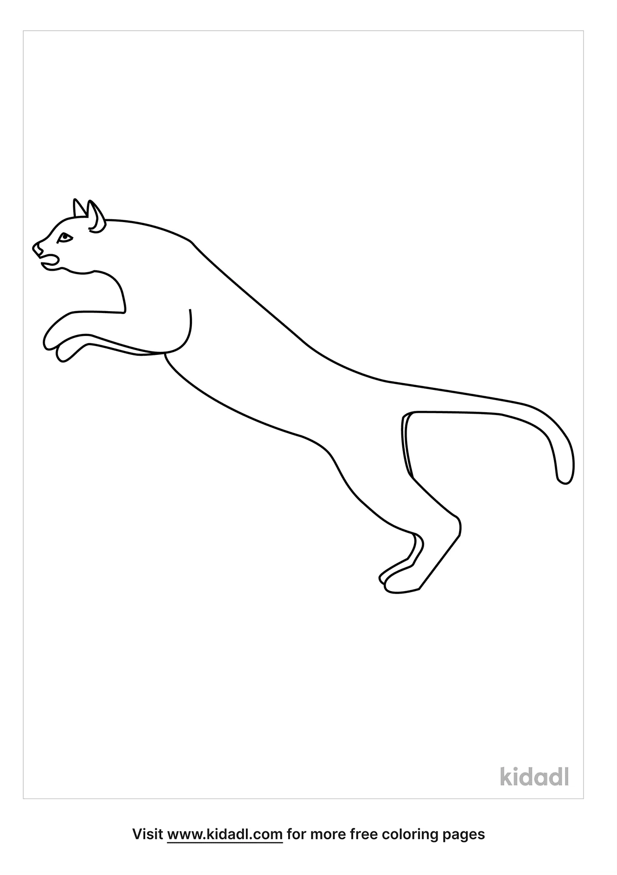 Free puma jumping coloring page coloring page printables