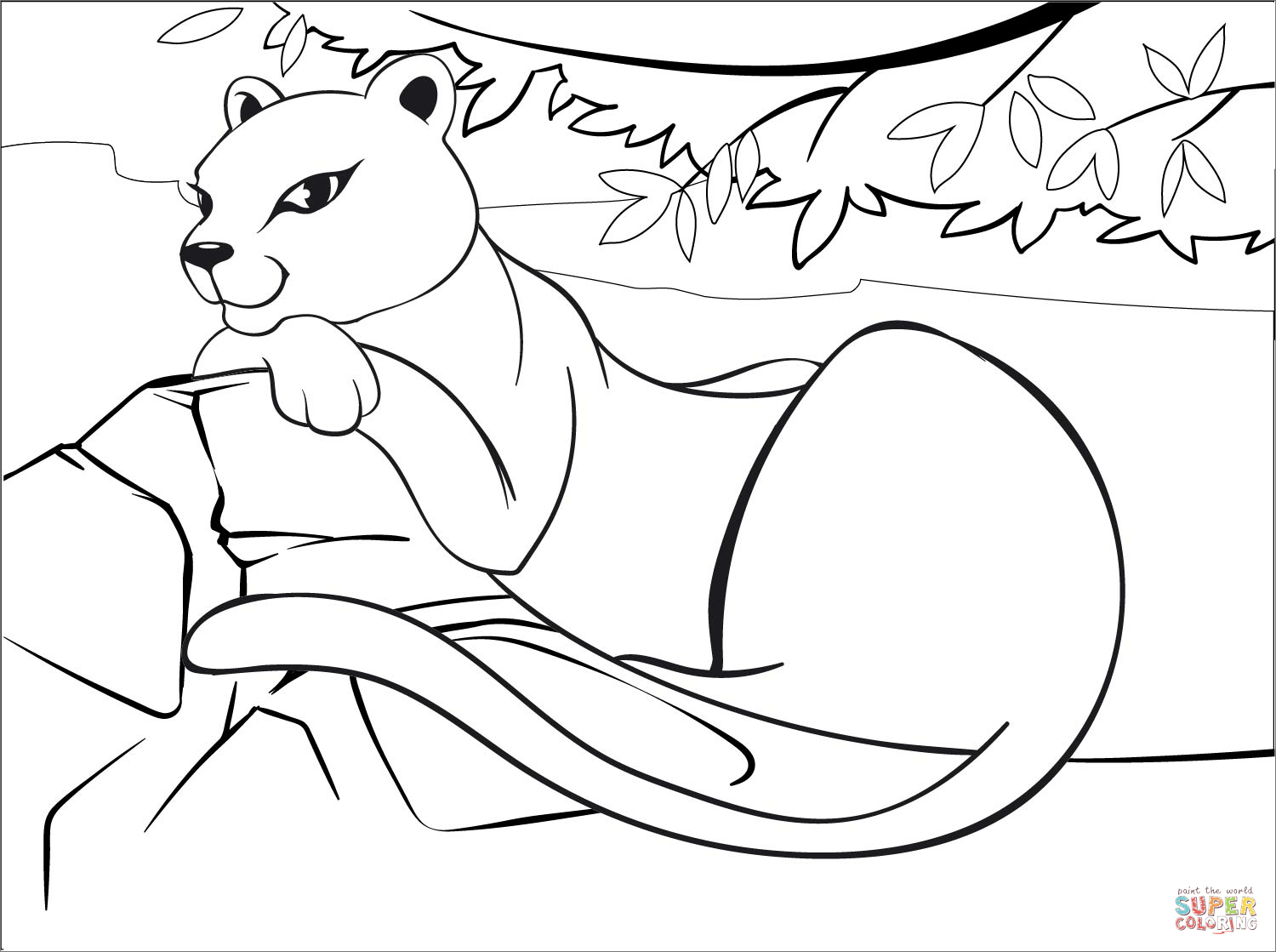 Puma coloring page free printable coloring pages