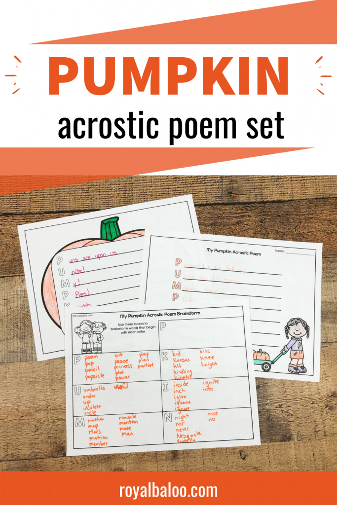 Free pumpkin acrostic poem printable free homeschool deals