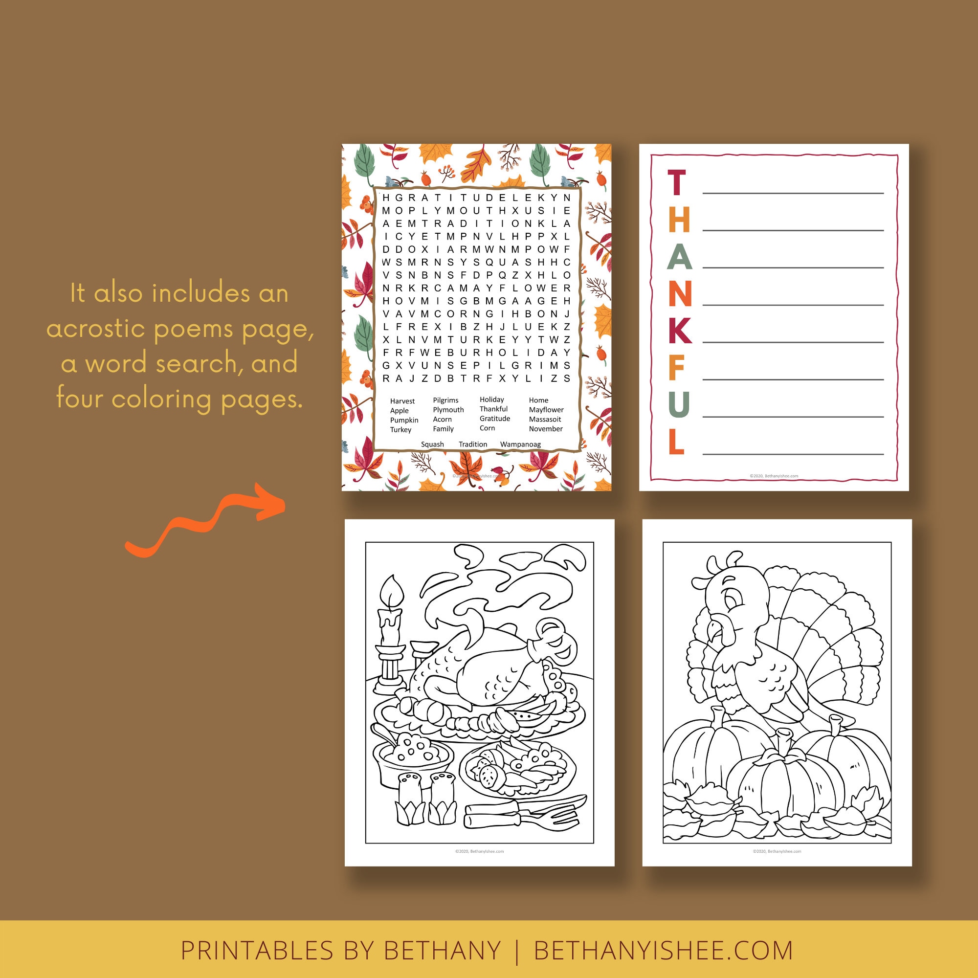 Thanksgiving poetry teatime planner copywork holiday poems for handwriting practice coloring pages and fall fun for kids