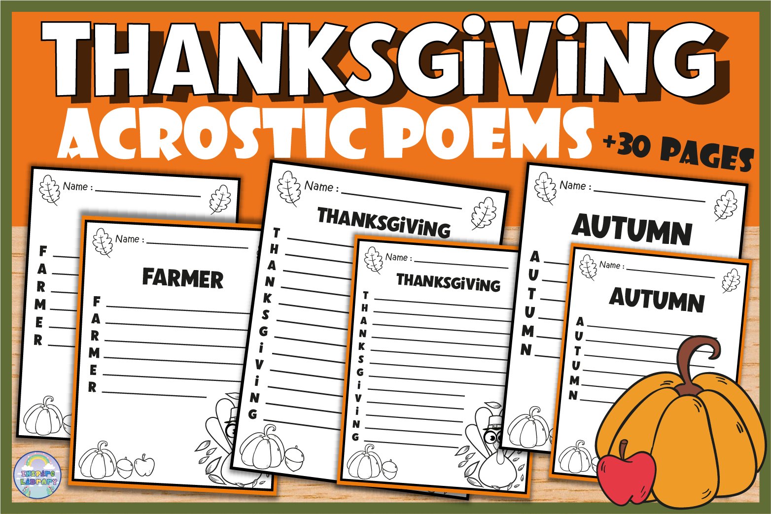 Thanksgiving worksheets writing and craft activity template