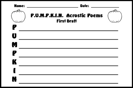 Pumpkin acrostic poems