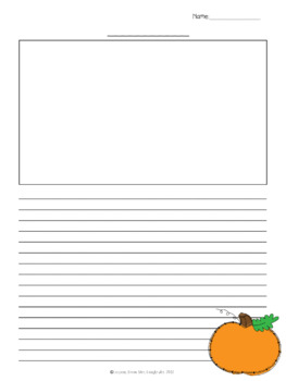 Pumpkin acrostic poem fall writing paper freebie tpt