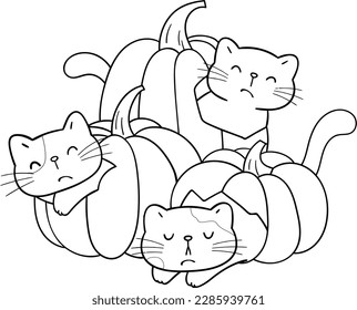 Hakuun halloween cat pumpkin coloring pages liittyvã kuvituskuva