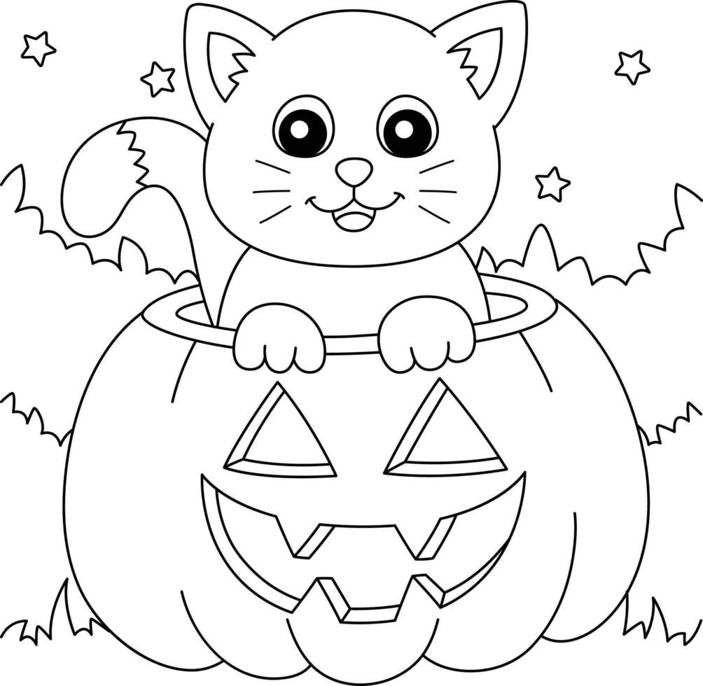 Pumpkin cat halloween coloring page for kids halloween coloring pages pumpkin coloring pages unicorn coloring pages