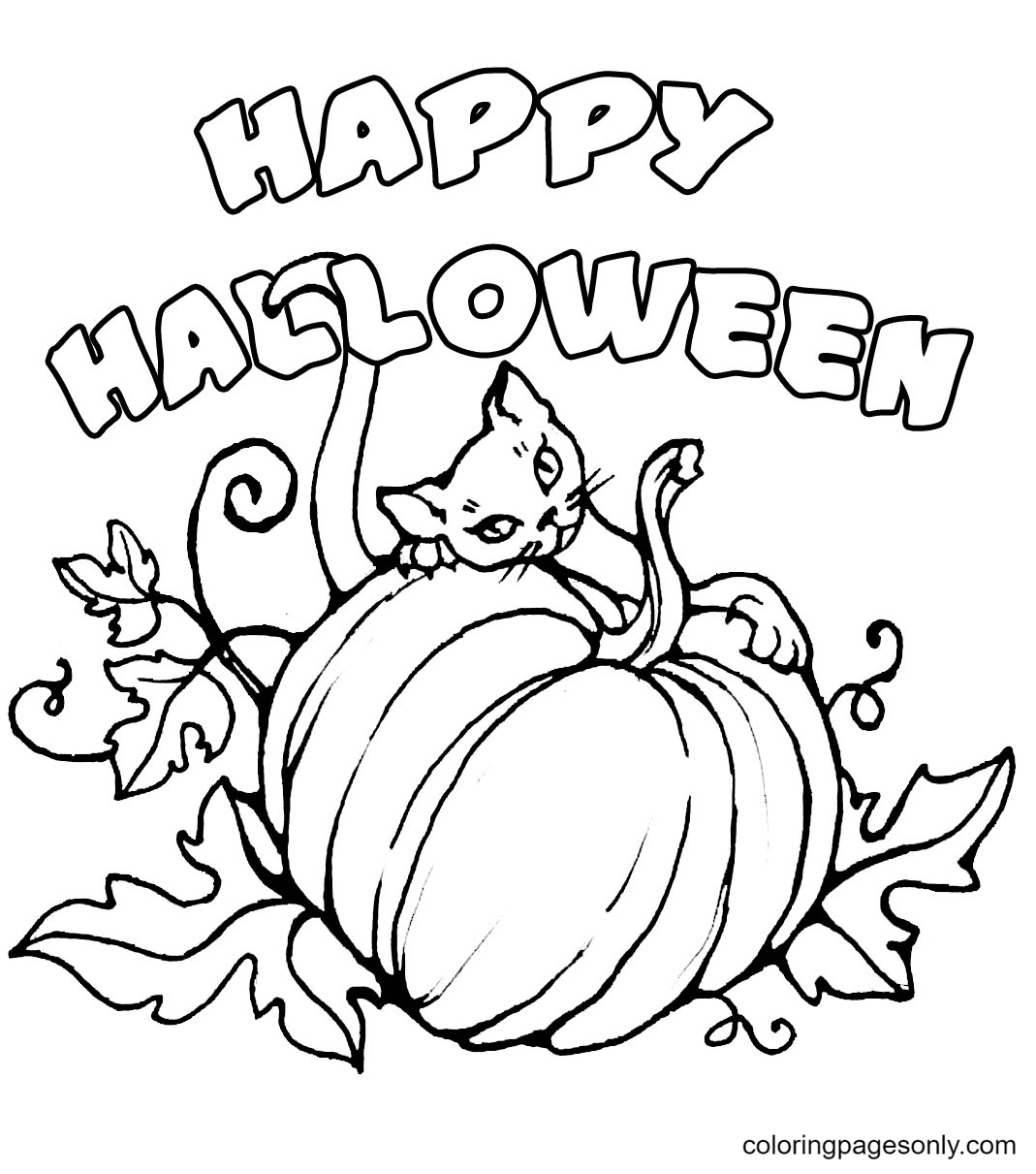 Halloween pumpkin coloring pages printable for free download