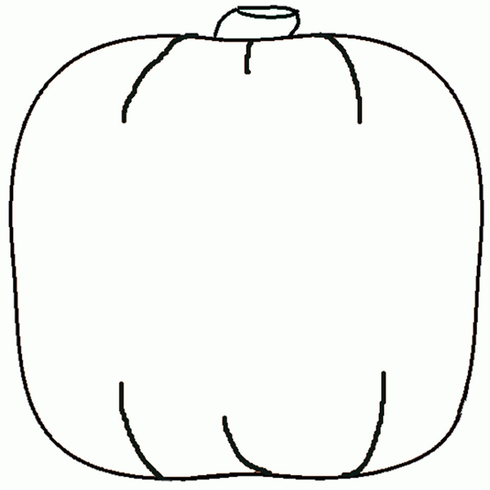 Get this blank pumpkin coloring pages for kids