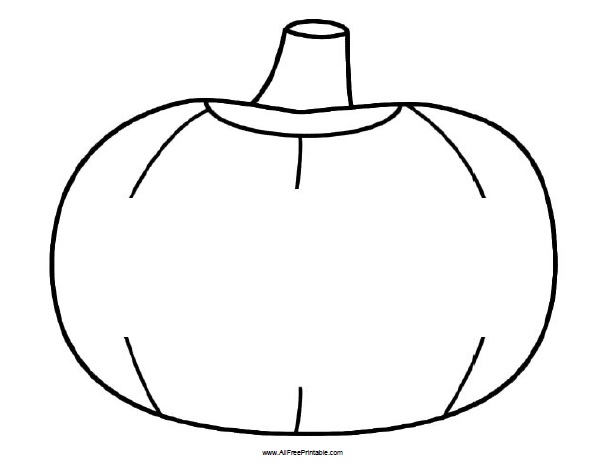 Halloween blank pumpkin coloring page â free printable