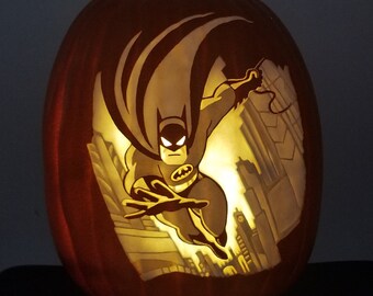 Batman pumpkin carve