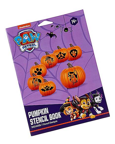 Paw patrol pumpkin stencil book