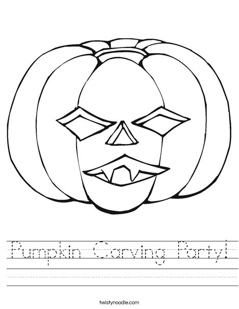 Pumpkin carving party worksheet