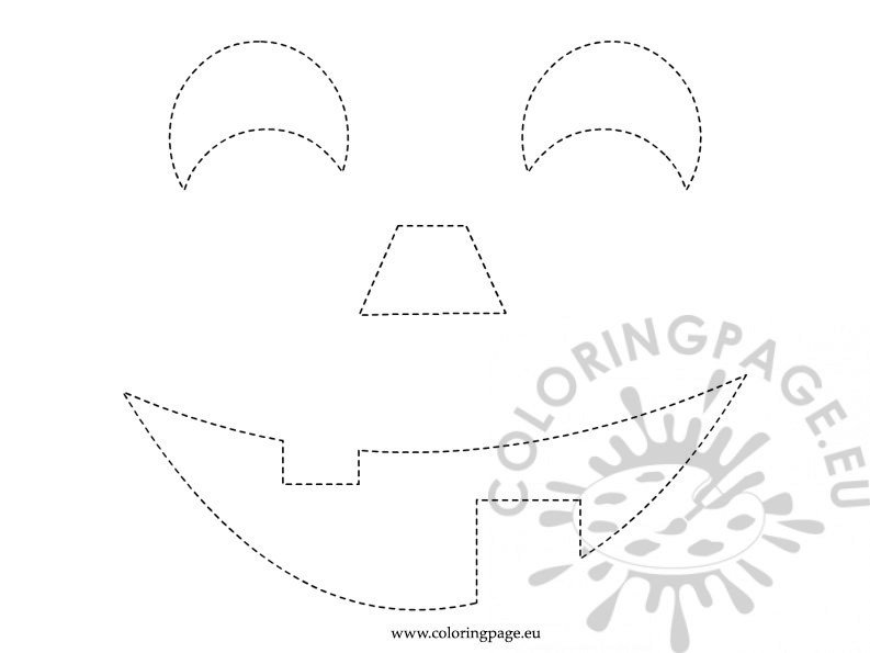 Halloween pumpkin carving coloring page