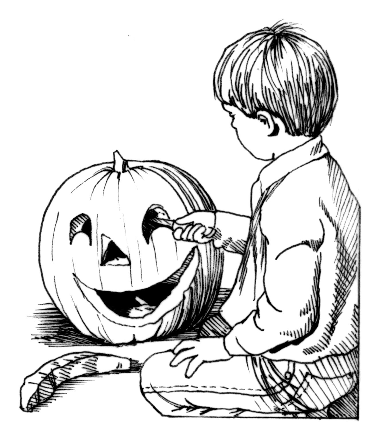 Happy halloween coloring pages