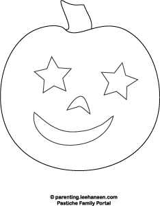 Pumpkin face coloring page