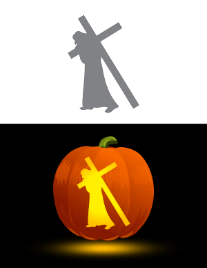 Free printable religion pumpkin stencils page