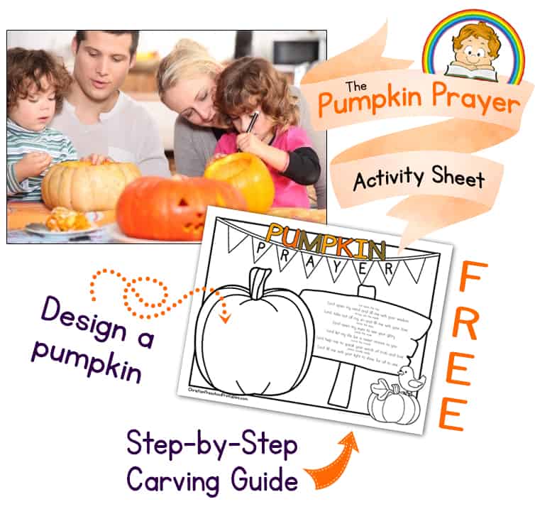 Pumpkin prayer coloring page