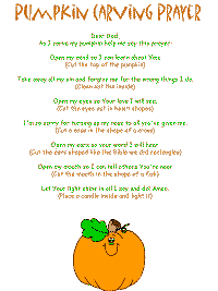 Pumpkin carving prayer