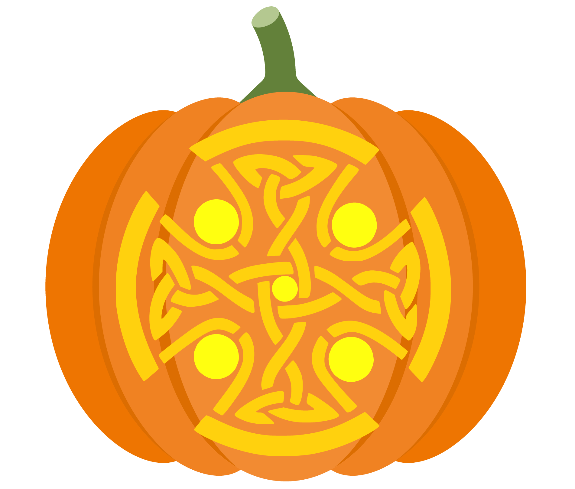 Celtic cross pumpkin stencil free printable papercraft templates