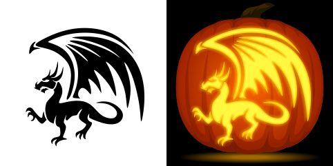 Dragon pumpkin carving stencil free pdf pattern to download and pumpkin stencil halloween pumpkin carving stencils pumpkin carving
