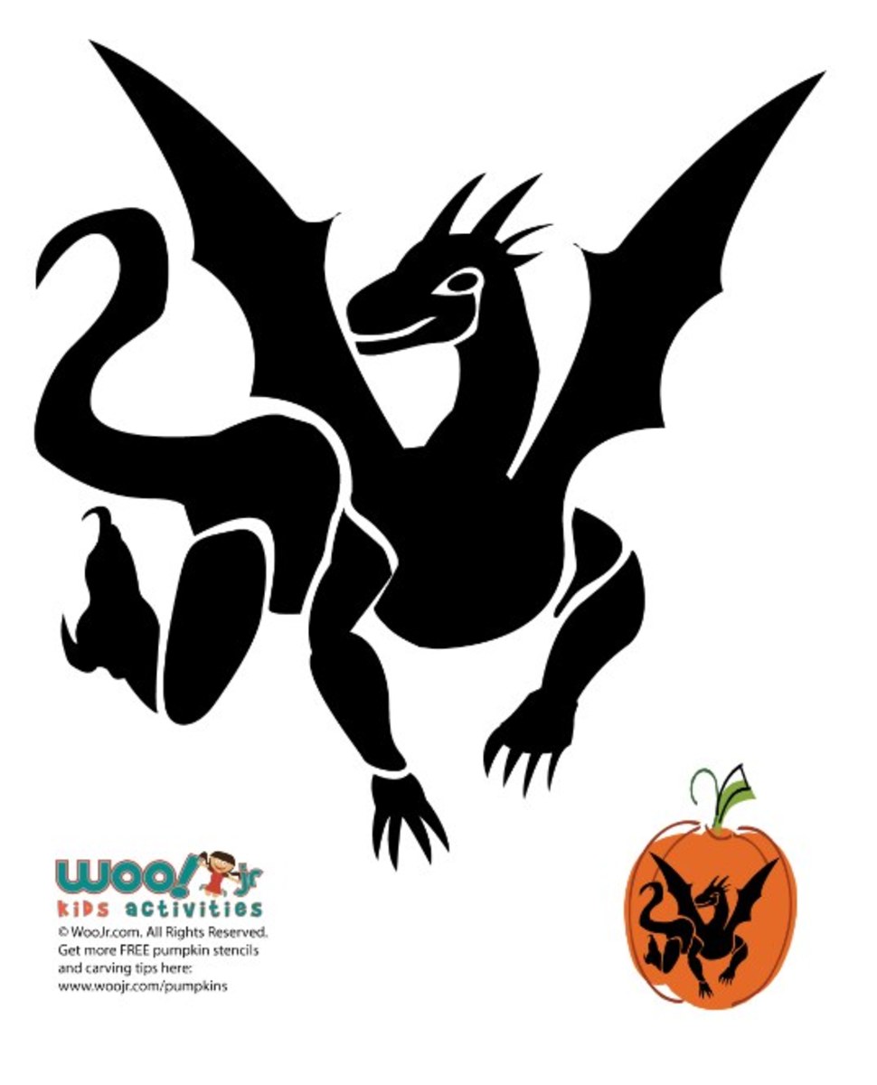 Printable pumpkin carving stencils to use as templates