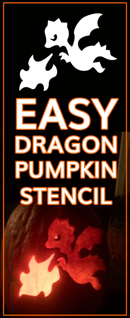 Free printable dragon pumpkin stencil