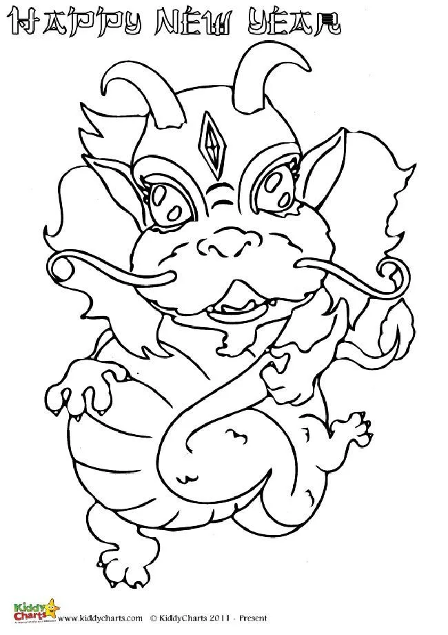Chinese dragons coloring pages for kids