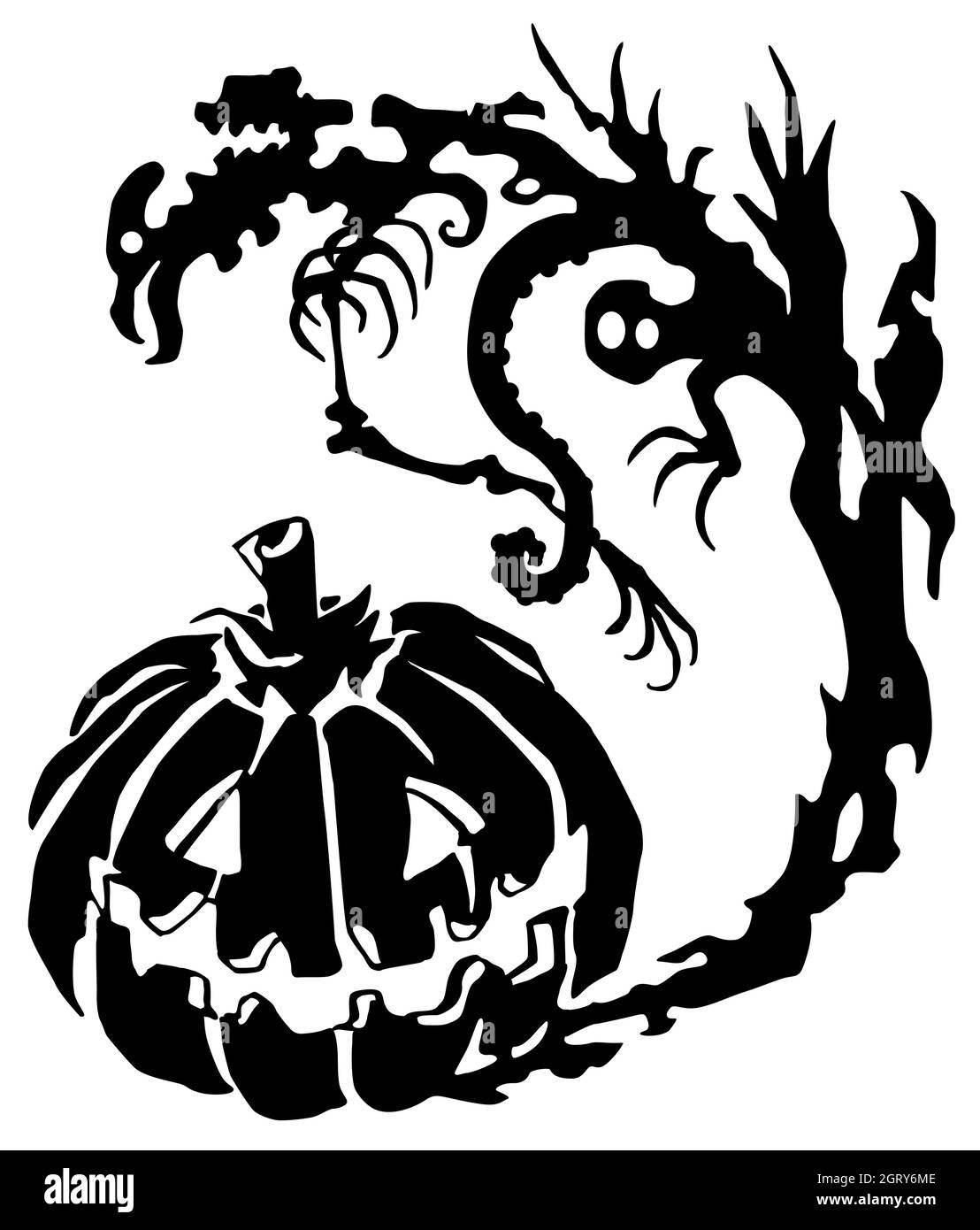 Halloween pumpkin stencil black and white stock photos images
