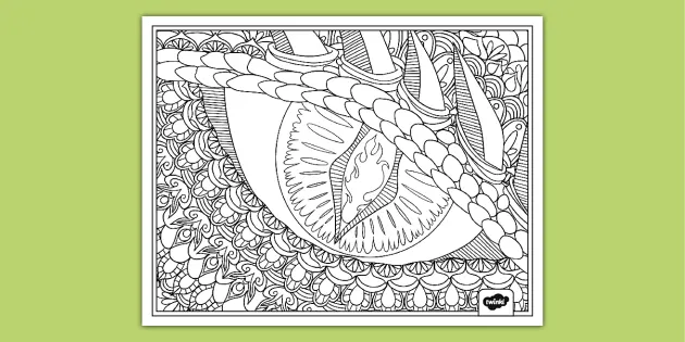 Dragon eye coloring sheet mythical creatures usa