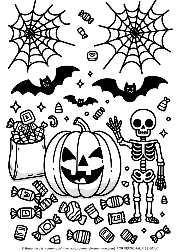 Free halloween coloring pages for adults kids