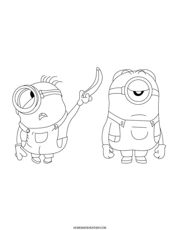 Free printable minion coloring pages homemade heather