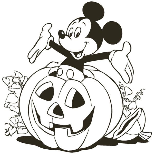 Mickey mouse inside halloween pumpkin coloring page color luna mickey mouse coloring pages mickey coloring pages pumpkin coloring pages