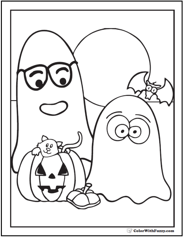 Halloween printable coloring pages jack olanterns spiders bats