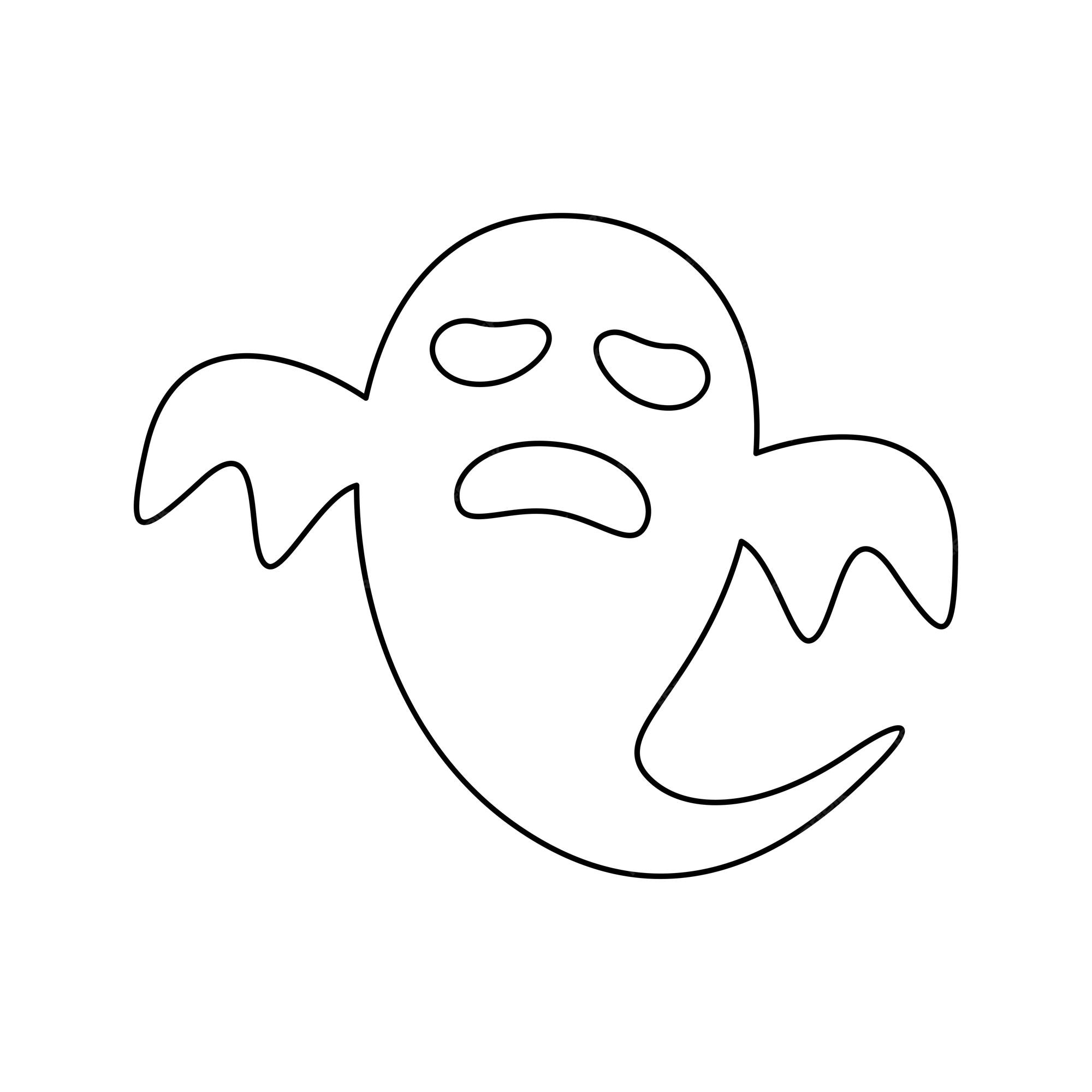 Premium vector coloring page with whisper ghost for kids