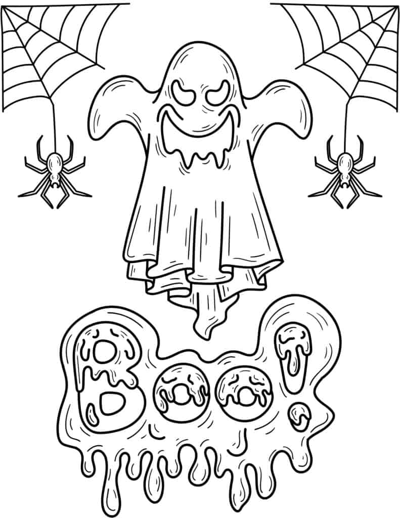 Free halloween coloring pages for kids and adults