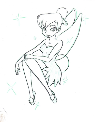 Tinkerbell coloring page free printable coloring pages