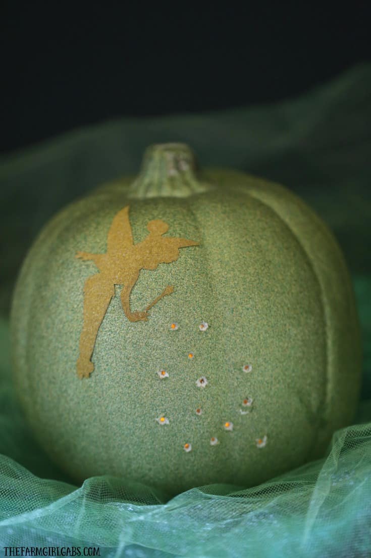 Tinker bell illuminated pixie dust pumpkin