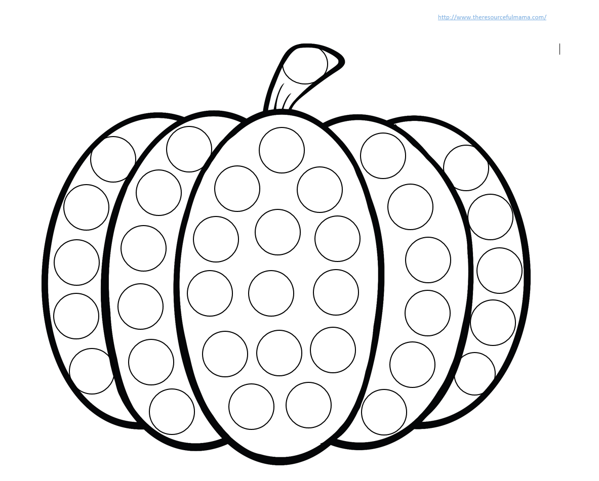 Pumpkin do a dot worksheet