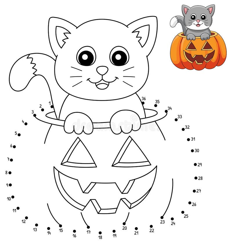 Dot to dot pumpkin stock illustrations â dot to dot pumpkin stock illustrations vectors clipart