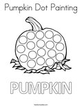 Pumpkin dot painting coloring page