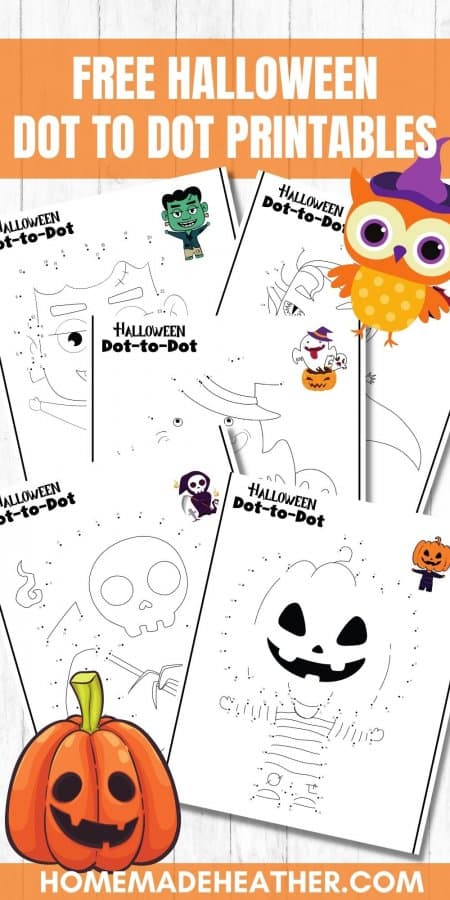 Free halloween dot to dot printables homemade heather