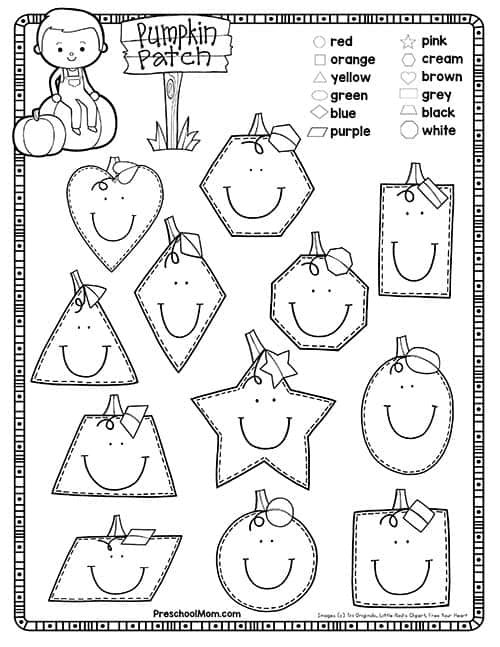 Pumpkin preschool printables