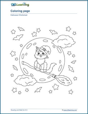 Halloween coloring pages k learning