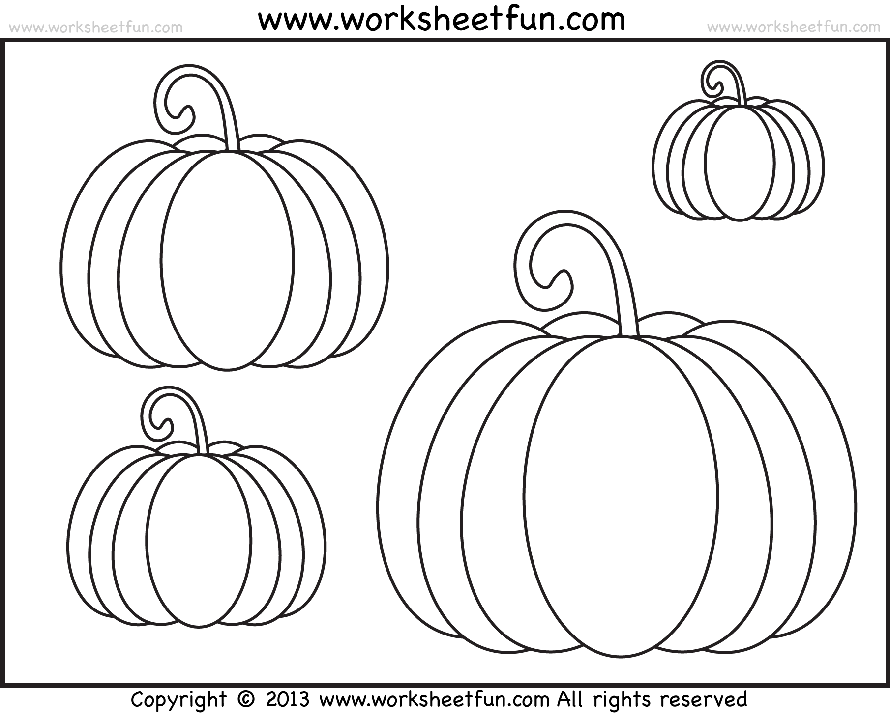 Pumpkin coloring â worksheets free printable worksheets â