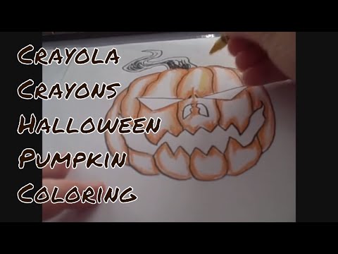 Crayola wax crayon halloween pumpkin coloring